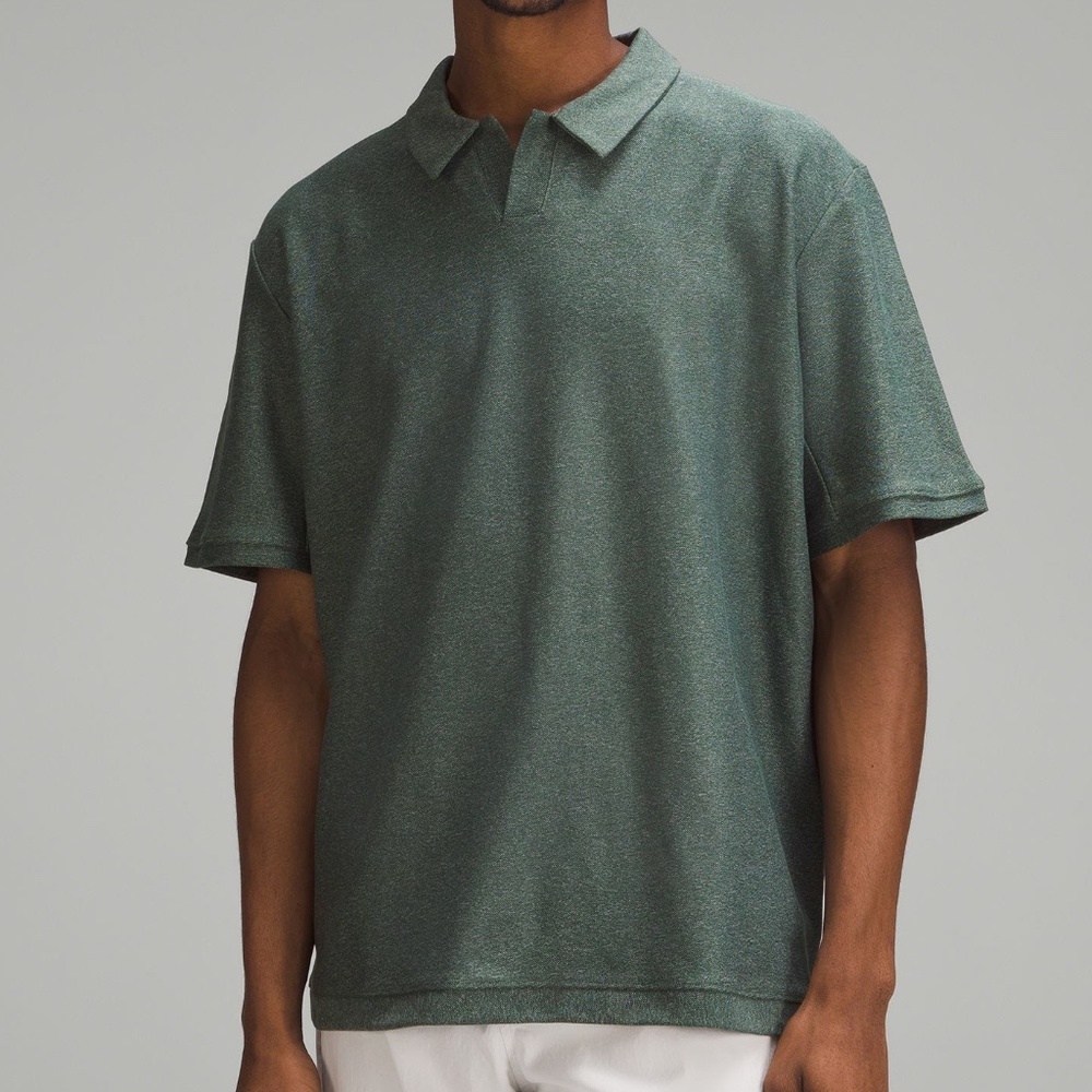 Lululemon Relaxed Fit Polo Shirt (L, Dark Forest)